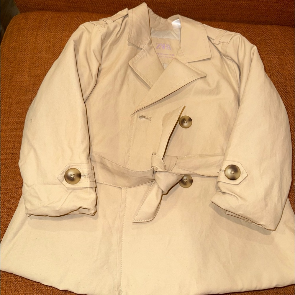 Zara Cream Kids Trench Coat